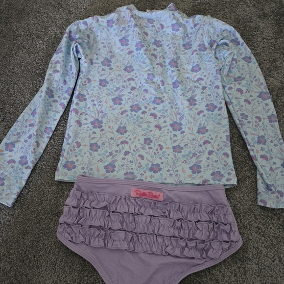 Ruffel Butt's Size 10 girls Rash Guard 2 piece bathing suite - Picture 6 of 11